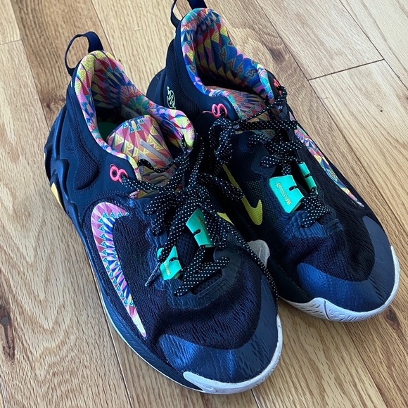 Nike Youth Giannis Immortality 2 Black Sneakers with Multicolor Accents - Picture 1 of 8